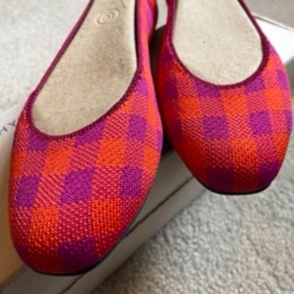 NEW Rothy’s Pomegranate Gingham Square Size 9 NWT - Retired - Picture 5 of 14